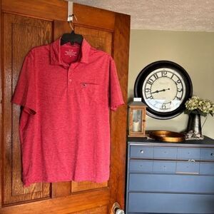 Vineyard Vines Red Performance Polo Shirt M Golf Activewear Short Sleeve